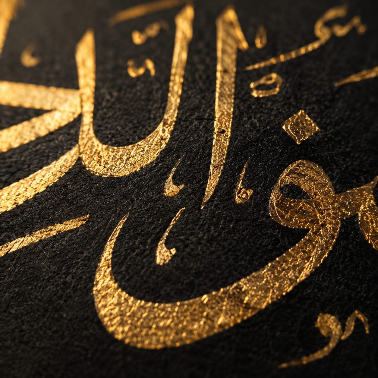 Ayatul Kursi — Gold Leaf Calligraphy view 2