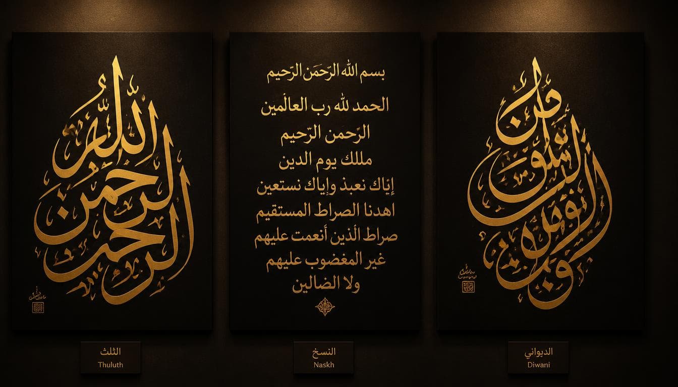 Thuluth, Naskh, or Diwani: How to Choose the Right Calligraphy Style for Your Home