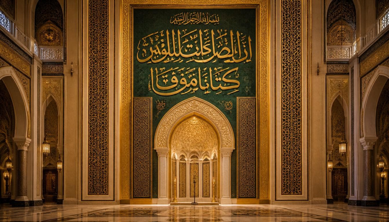Birmingham Central Mosque — Mihrab Calligraphy