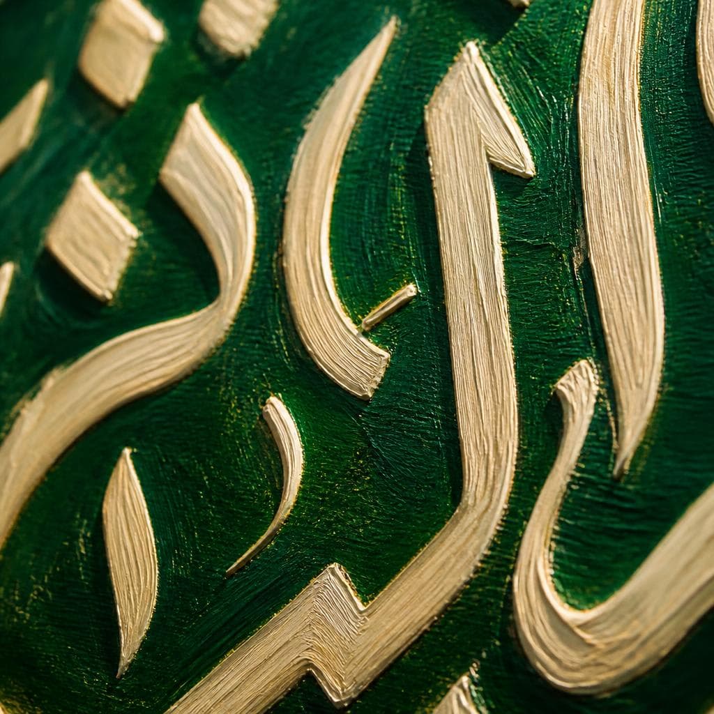 Ayatul Kursi — Oil on Canvas Calligraphy view 2