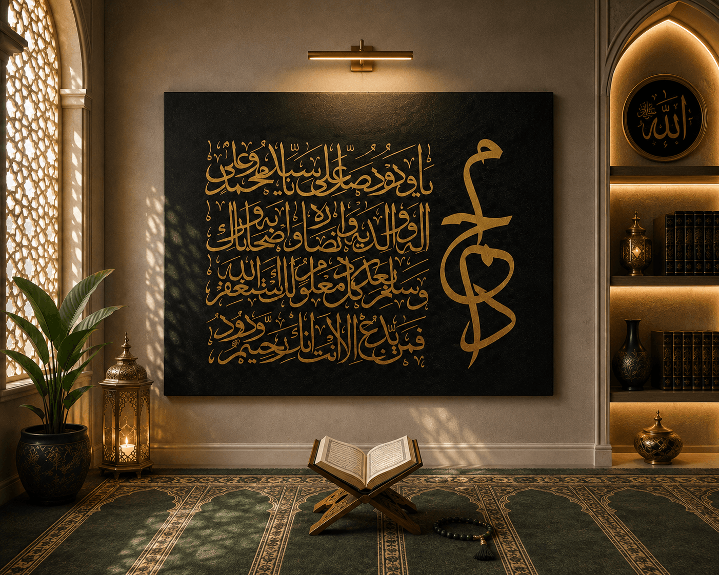 Durood Shareef & Muhammad ﷺ Handmade Islamic Calligraphy Artwork view 4