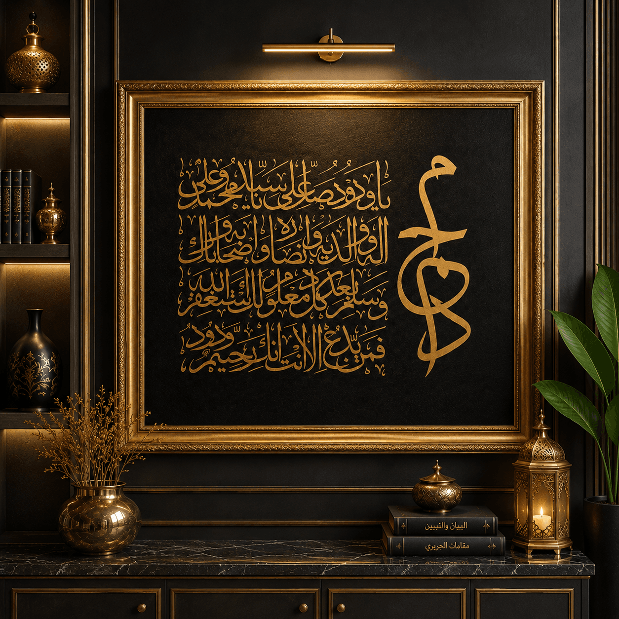 Durood Shareef & Muhammad ﷺ Handmade Islamic Calligraphy Artwork view 5