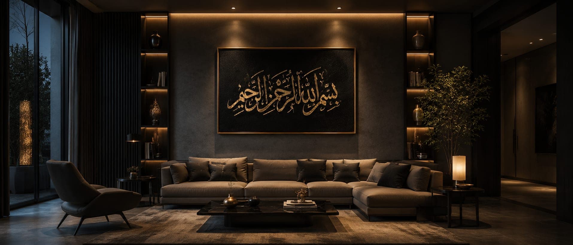Ayatul Kursi — Gold Leaf Calligraphy
