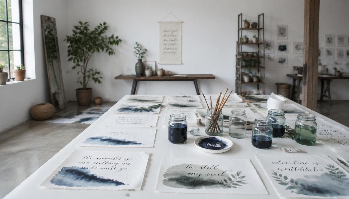 Surah Ar-Rahman — Watercolour & Ink Calligraphy