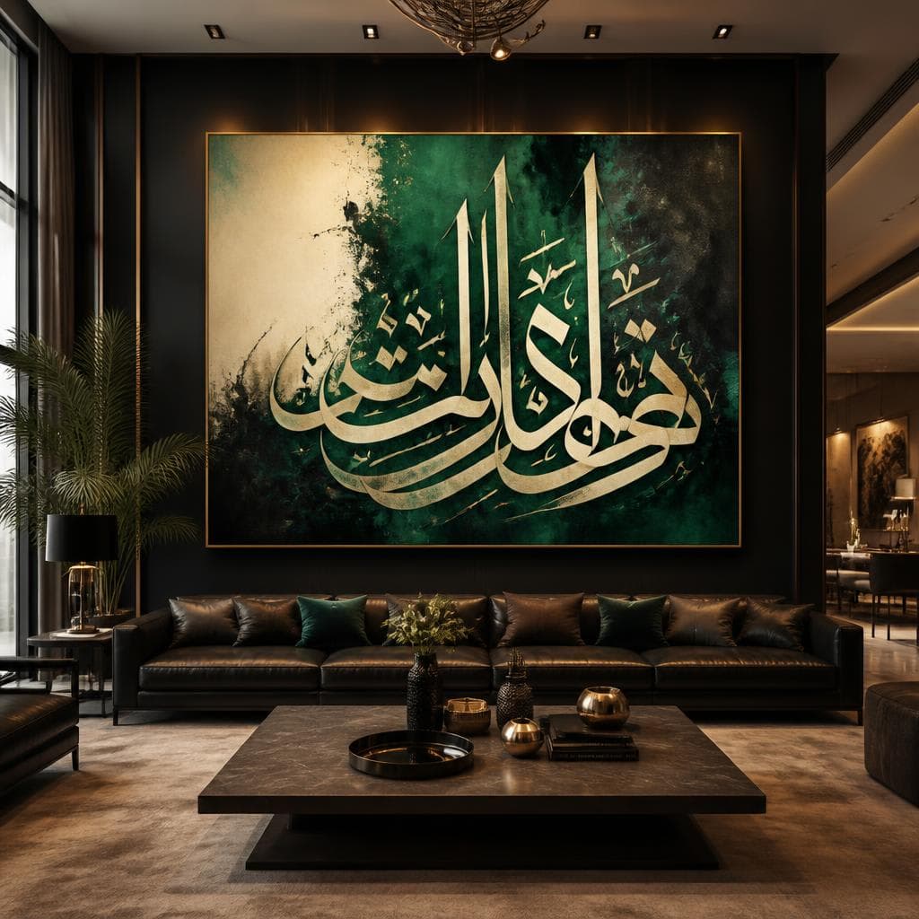 Ayatul Kursi — Oil on Canvas Calligraphy