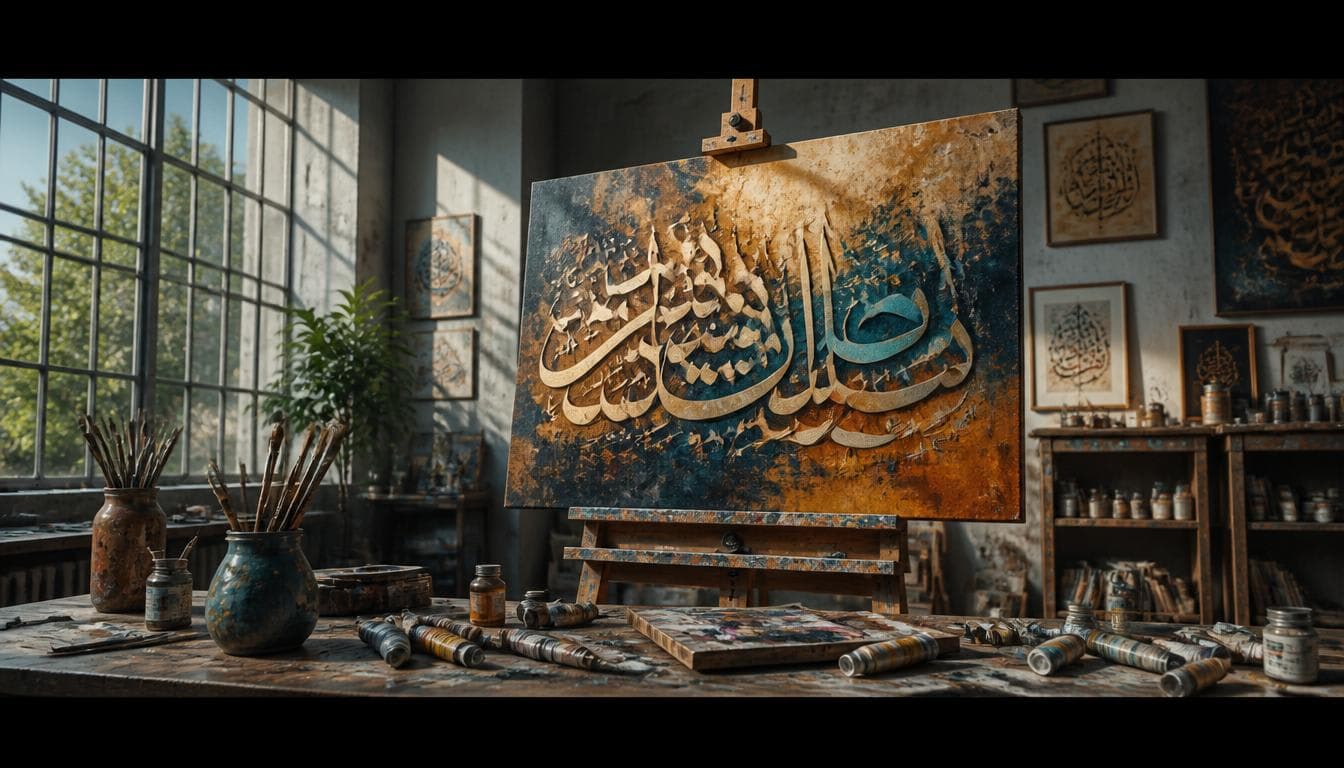 Ayatul Kursi — Oil on Canvas Calligraphy