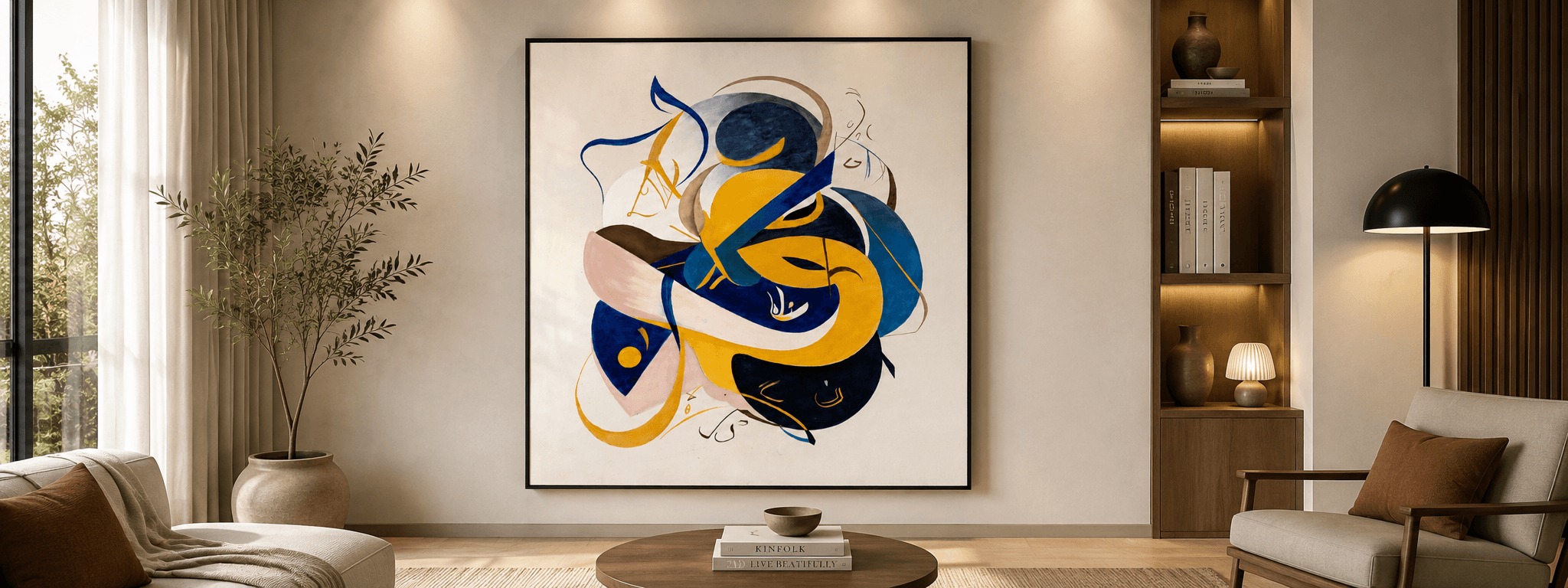 Harmony in Motion – Original Abstract Calligraphic Artwork